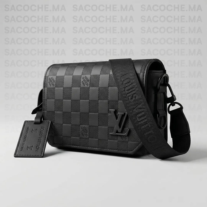 Sacoche LV damier noir : Main & Bandoulière