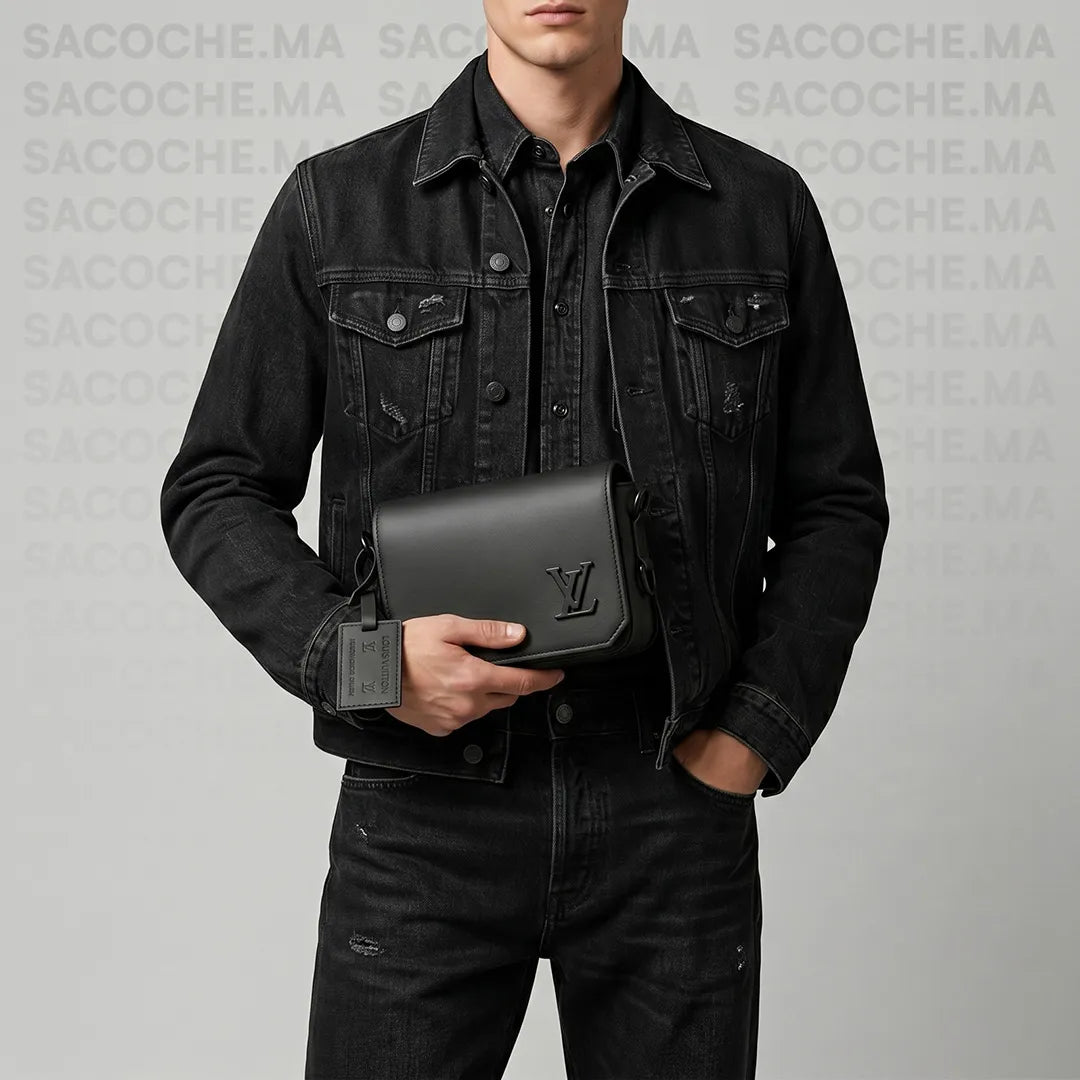 Sacoche LV simple noir : Main & Bandoulière