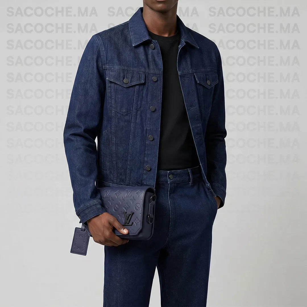 Sacoche LV monogram bleu marine : Main & Bandoulière