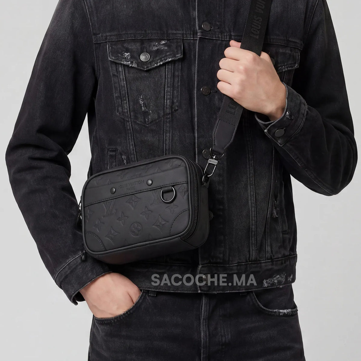 Pochette bandoulière LV monogram noir