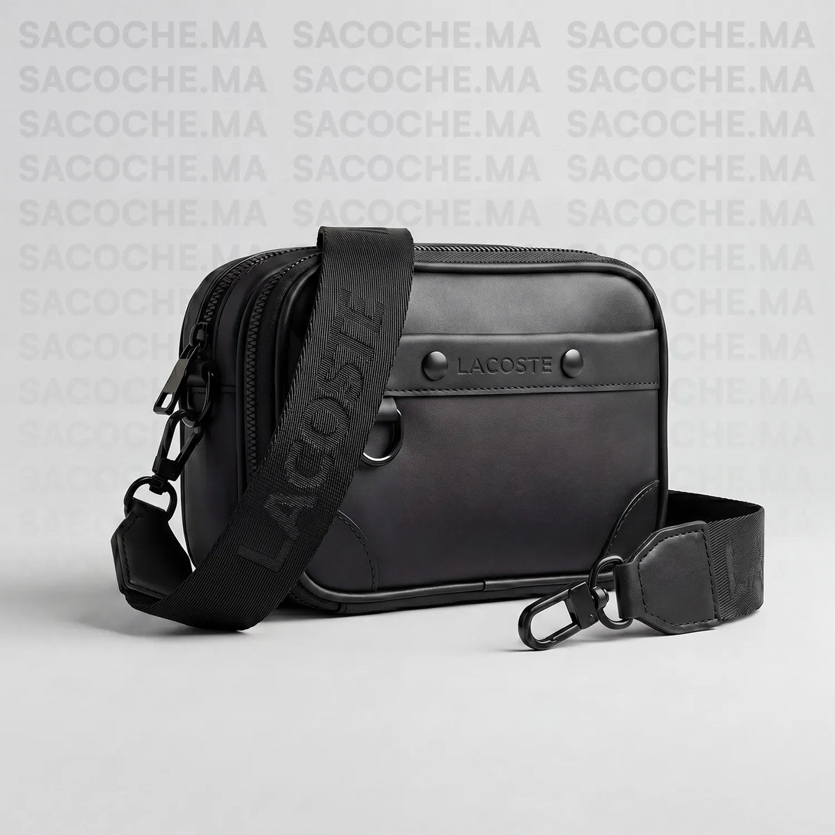Pochette bandoulière LAC.O.STE Simple noir