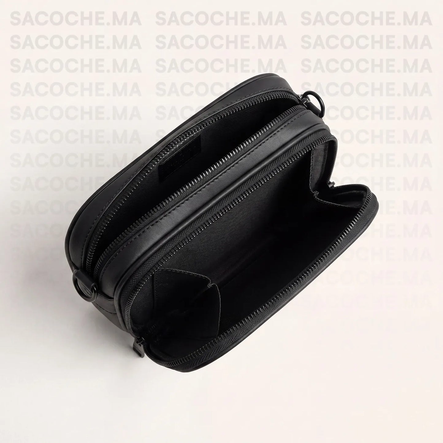 Pochette bandoulière LAC.O.STE Simple noir