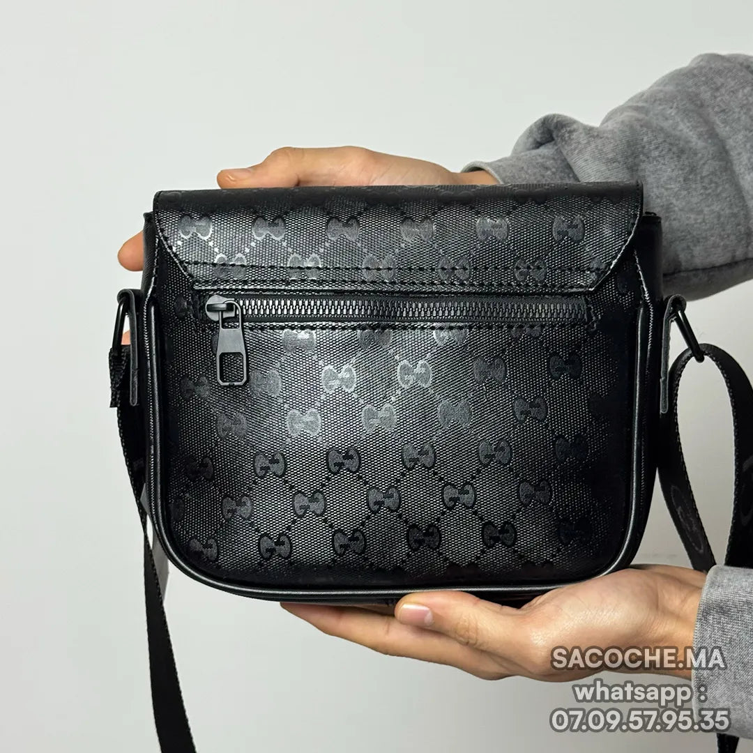 GG Monogram Noir Brillant  – 20x17CM