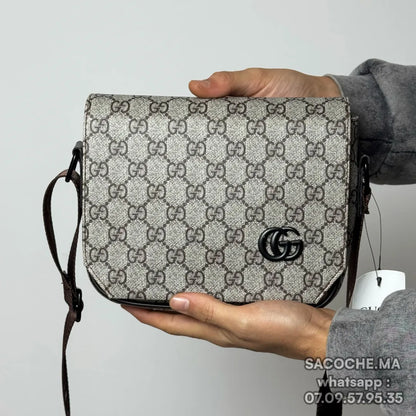 GG Monogram Beige*Marron – 20x17CM