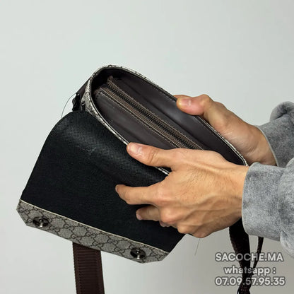 GG Monogram Beige*Marron – 20x17CM