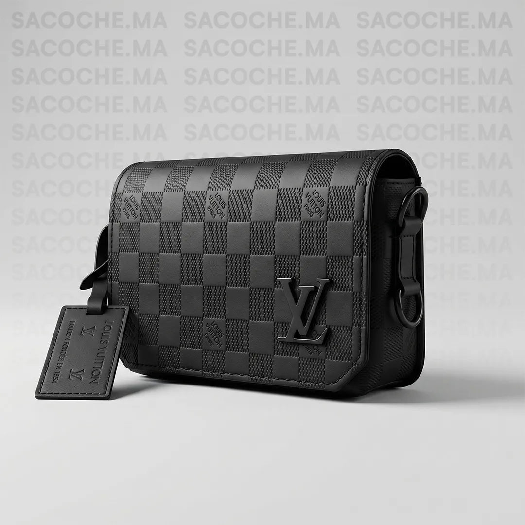 Sacoche LV damier noir : Main & Bandoulière