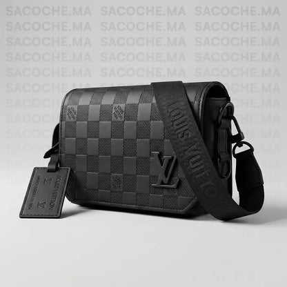 Sacoche LV damier noir : Main & Bandoulière