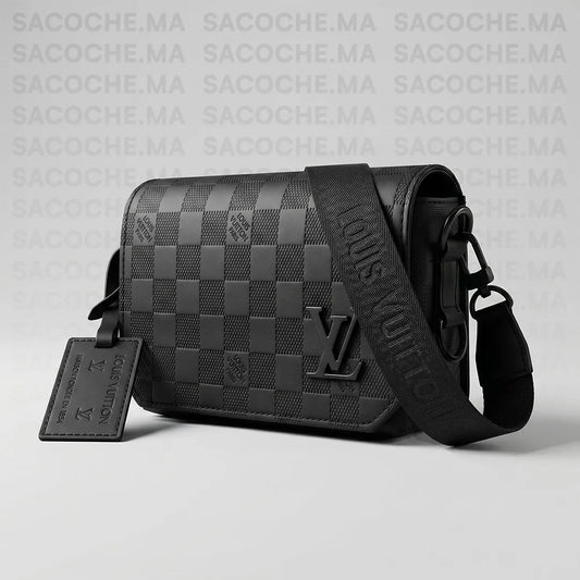 Sacoche LV damier noir : Main & Bandoulière