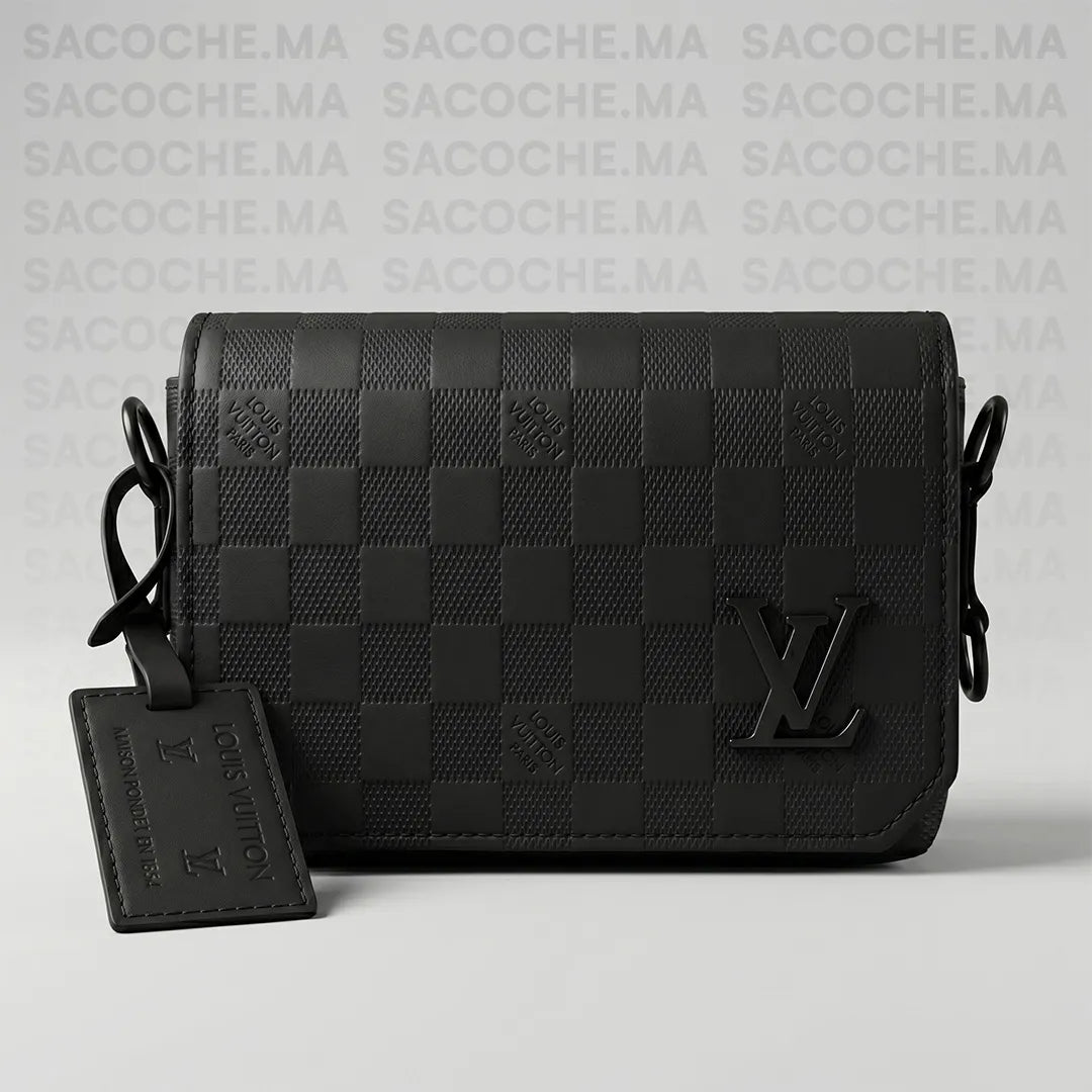 Sacoche LV damier noir : Main & Bandoulière