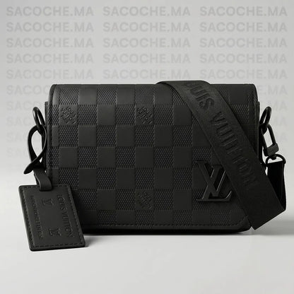 Sacoche LV damier noir : Main & Bandoulière