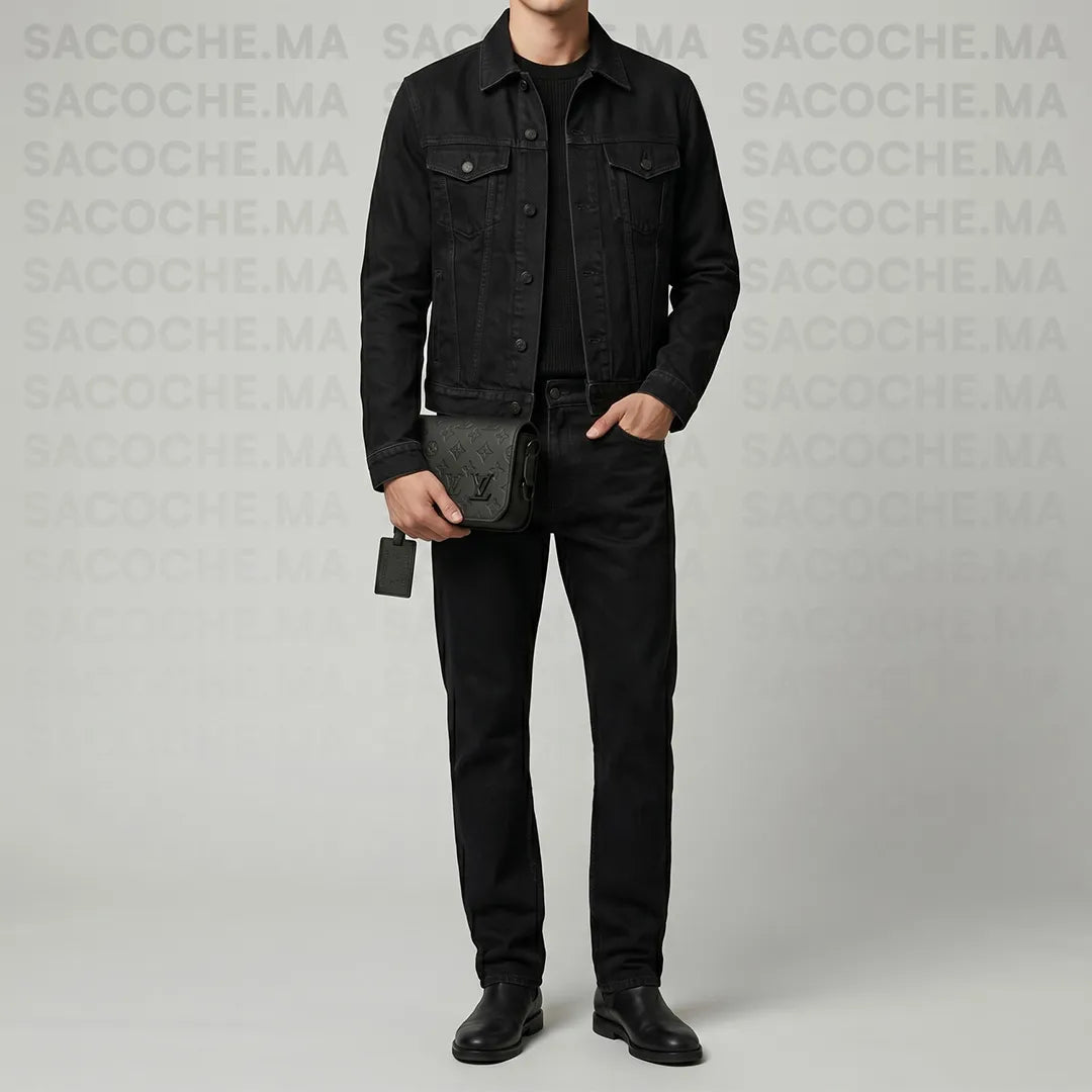 Sacoche LV monogram noir : Main & Bandoulière