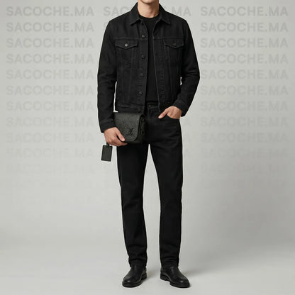 Sacoche LV monogram noir : Main & Bandoulière