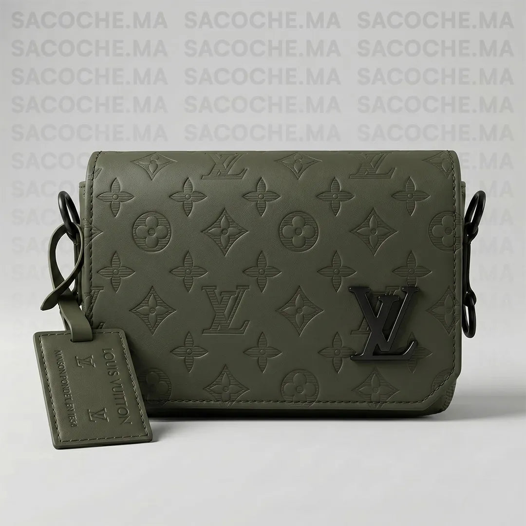 Sacoche LV monogram kaki : Main & Bandoulière