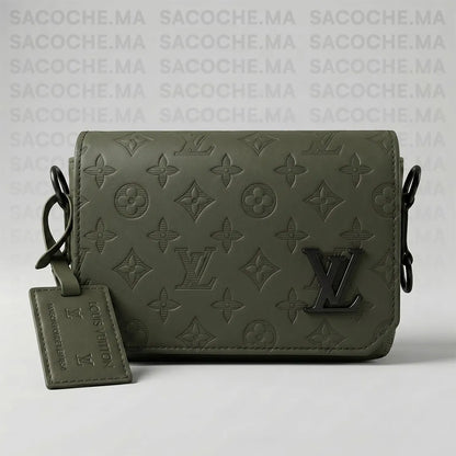 Sacoche LV monogram kaki : Main & Bandoulière