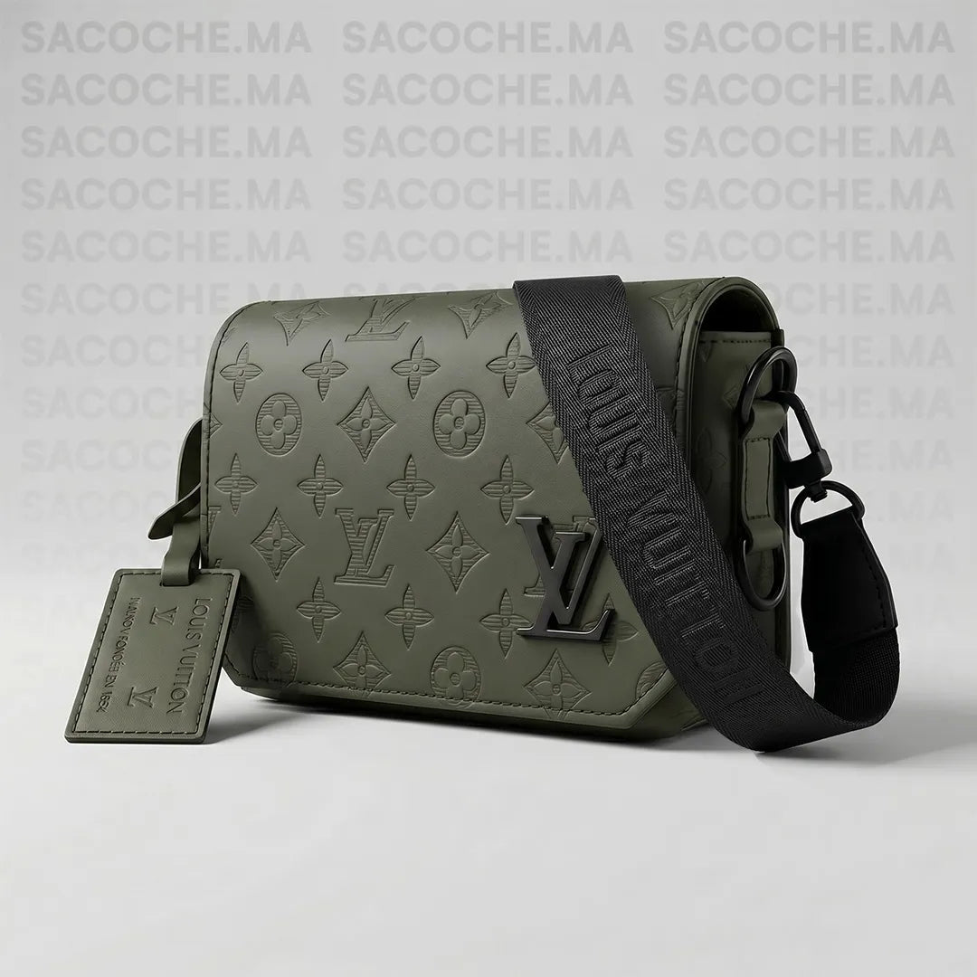 Sacoche LV monogram kaki : Main & Bandoulière