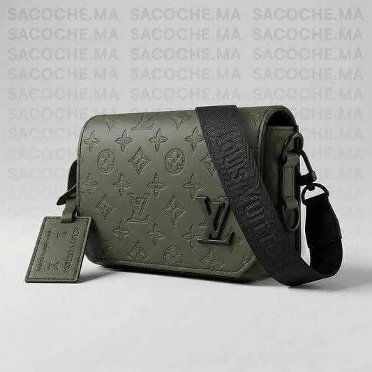 Sacoche LV monogram kaki : Main & Bandoulière