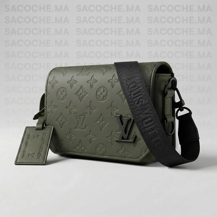 Sacoche LV monogram kaki : Main & Bandoulière