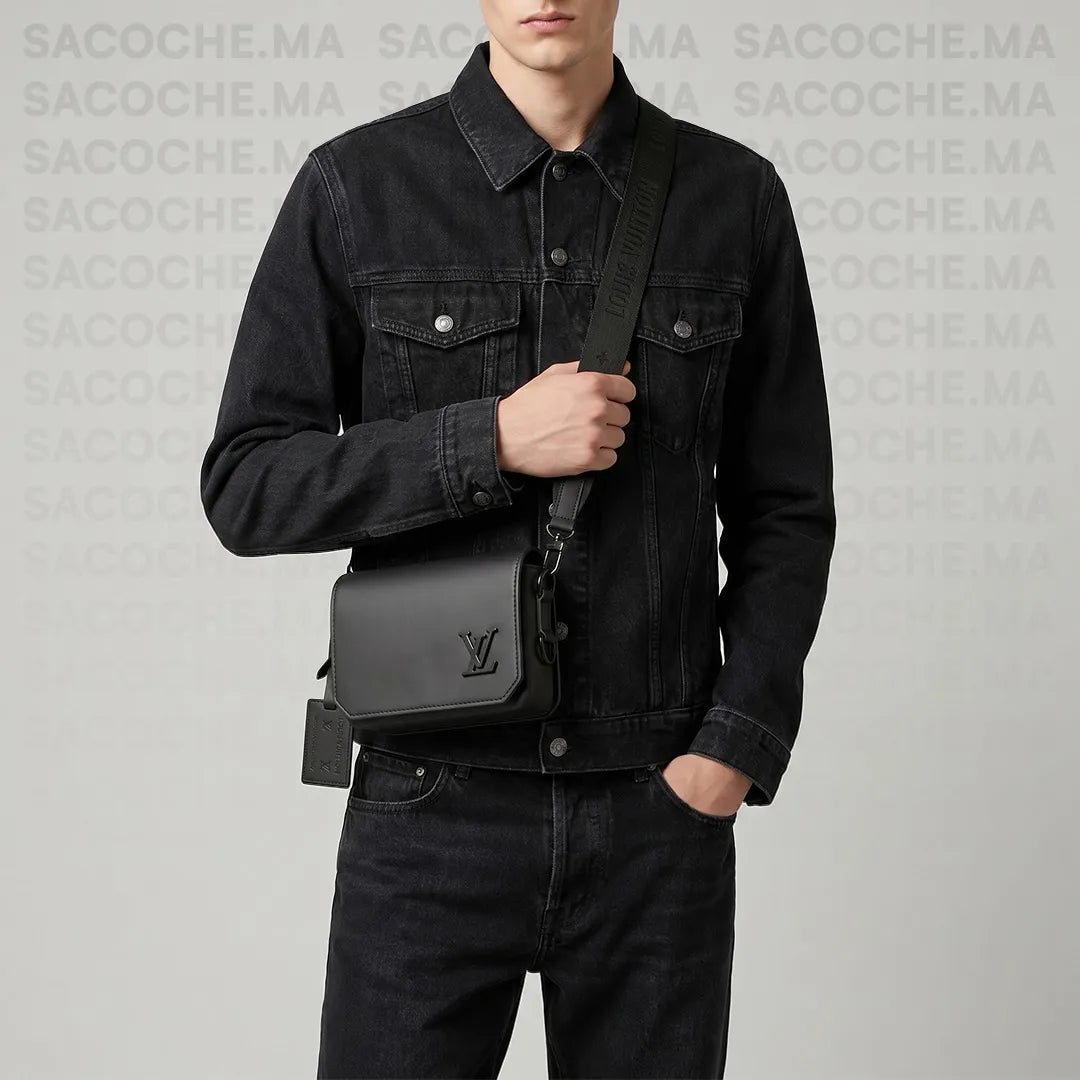 Sacoche LV simple noir : Main & Bandoulière