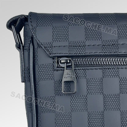 L.V Sac bandoulière Damier Noir – 20x17CM