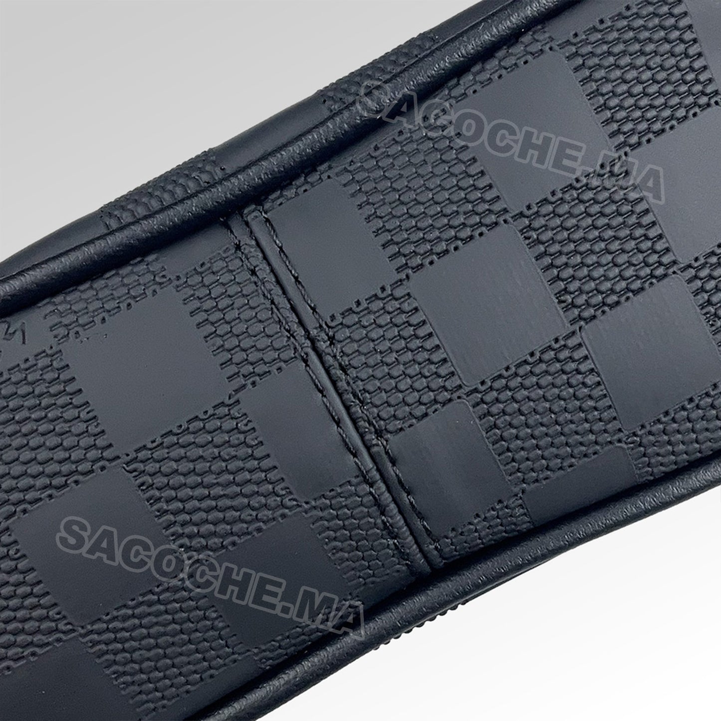 L.V Sac bandoulière Damier Noir – 20x17CM