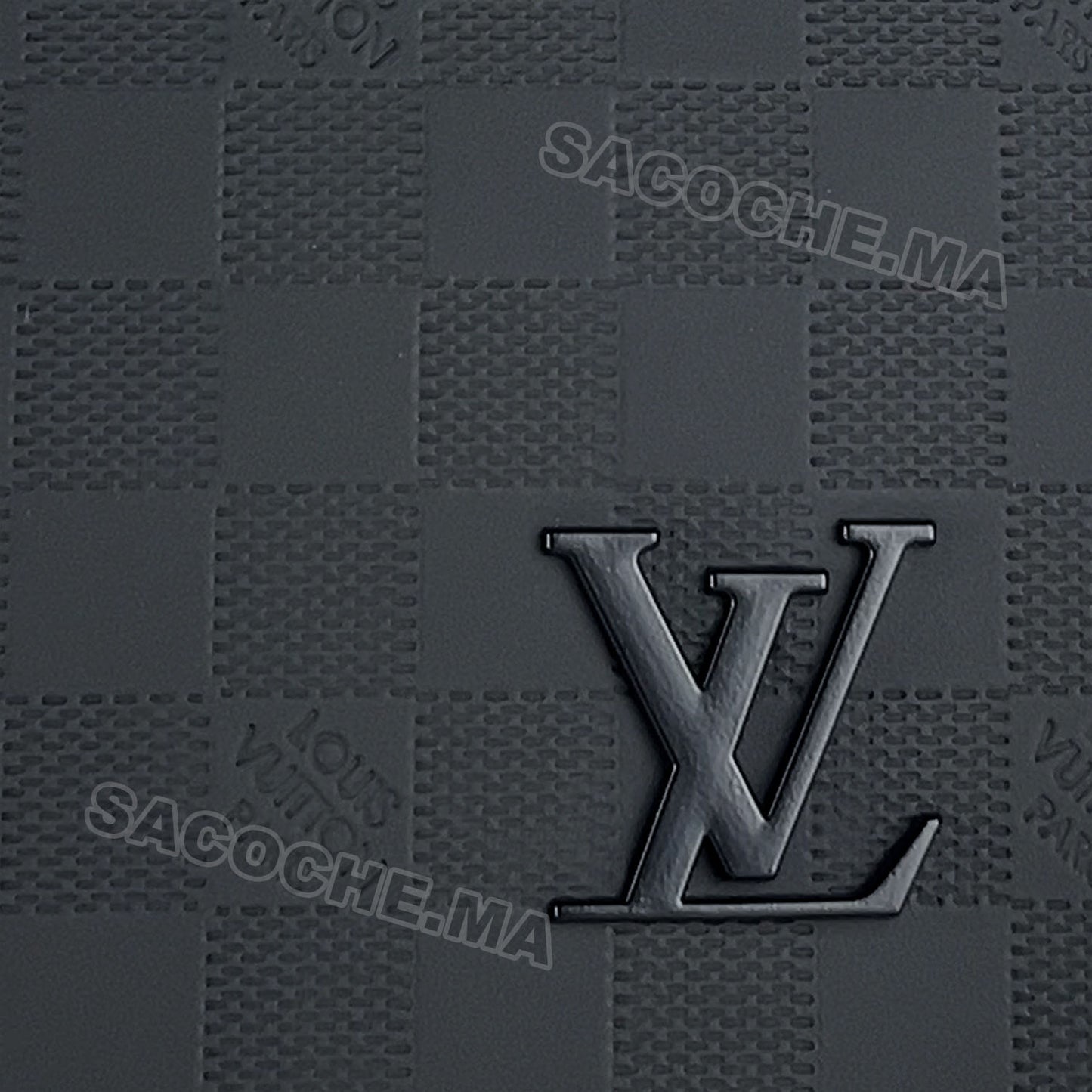 L.V Sac bandoulière Damier Noir – 24x20CM