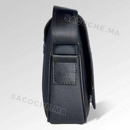 L.V Sac bandoulière Damier Noir – 24x20CM