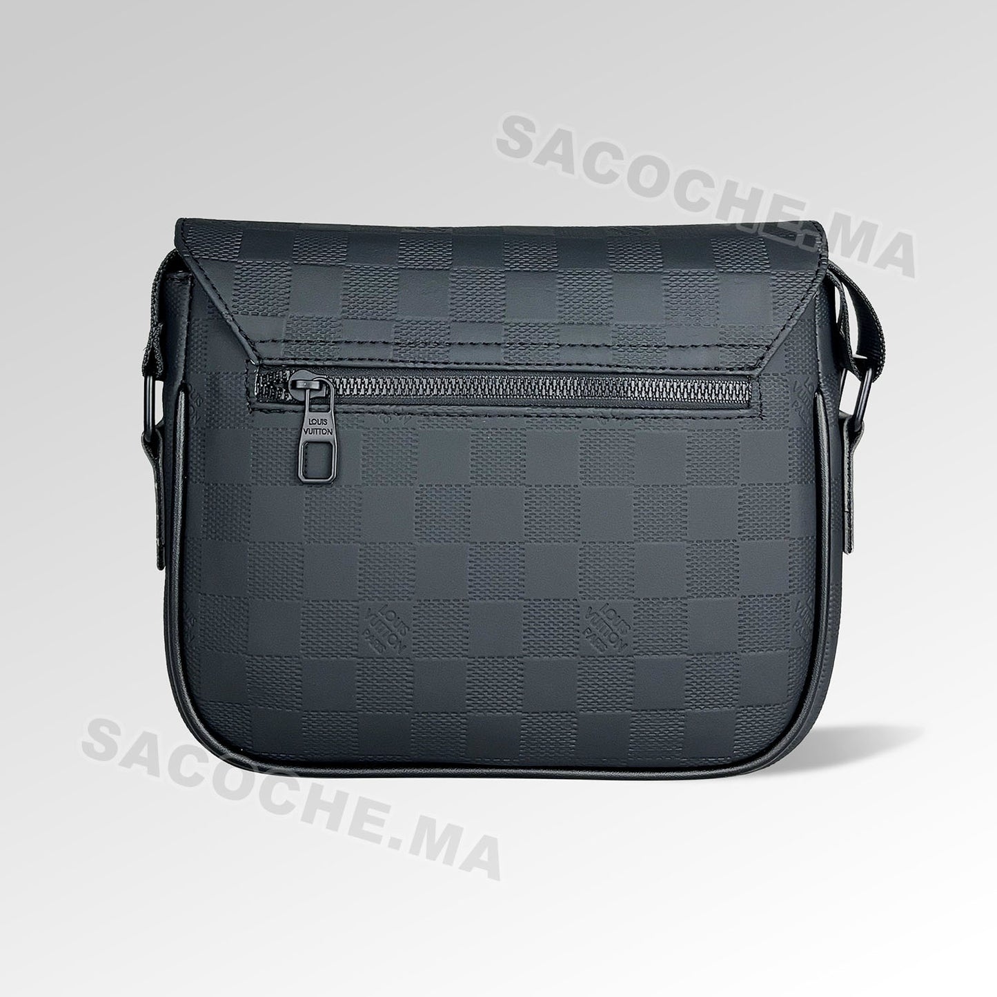 L.V Sac bandoulière Damier Noir – 24x20CM