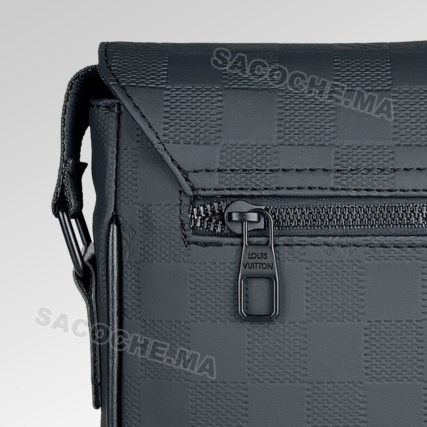 L.V Sac bandoulière Damier Noir – 24x20CM