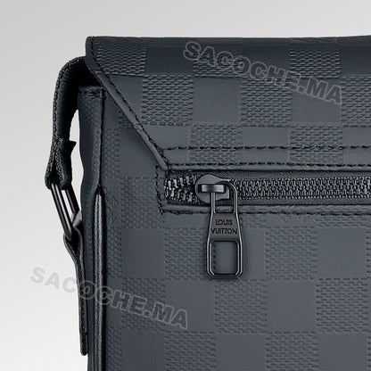 L.V Sac bandoulière Damier Noir – 24x20CM